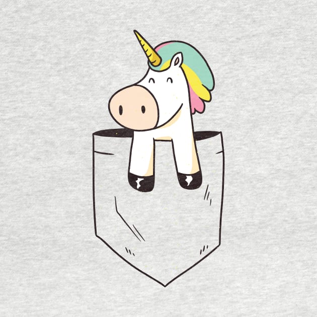 Unicorn Pocket Shirt Einhorn in der Tasche by A&P